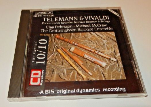 Telemann & Vivaldi: Concertos for Recorder and Bassoon, Baroque Bassoon & Strings (Music CD)