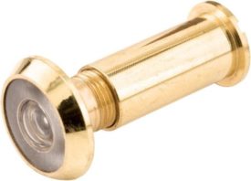 Defender Security U 9891 Door Viewer Peep Hole, 200-Degree, 9/16 inch Bore, Brass