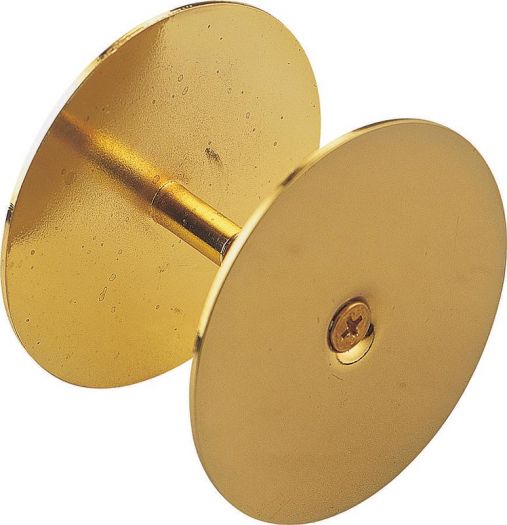 Prosource HSH-021-PS Hole Cover Plate, Steel, Polished Brass, For 1-3/8 to 2 in Thick Doors