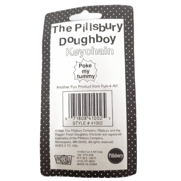 Vintage 1996 Pillsbury Doughboy Poppin Poke My Tummy Keychain