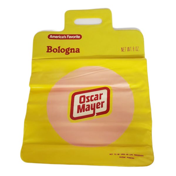 Vintage Advertising Oscar Mayer Bologna Yellow Inflatable Seat Cushion w/ Handle
