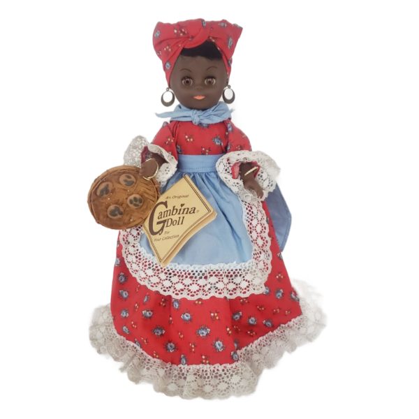 Vintage 1981 Gambina Doll "Odelia" Praline Lady 11" Creole Ethnic Hand Made New Orleans