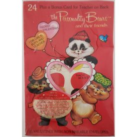 Vintage 1987 Valentine's Day Cards "The Personality Bears" and Their Friends 24 Count by Grand Award