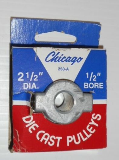Chicago Die Casting 2-1/2" Single V Groove 1/2" Pulley