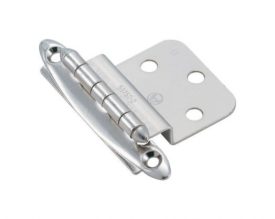 Amerock Cabinet Hinge 3/8 inch Inset Polished Chrome Non Self-Closing Face Mount Cabinet Door Hinge