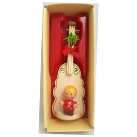 Vintage Country Antique Ornament Cello/Double Bass Child by Russ Berrie & Co