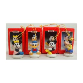 Vintage 1980s Disney Character Collectible Minatare Ornament Set