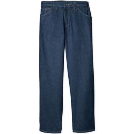 Men's Relaxed Fit 5-Pocket Jeans 40x32 Washed Indigo Denim