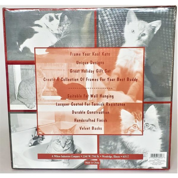 Decorative Trends Pet Gift Pack Cat Photo Frame Set Pewter by Wilton