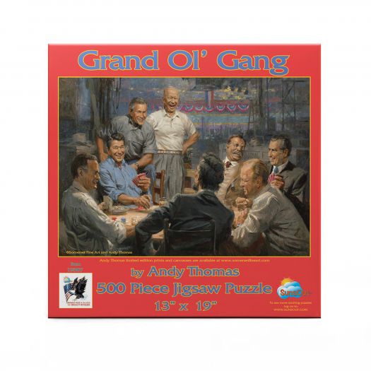 Grand Ol' Gang 500 Piece Republican Party Jigsaw Puzzle by Andy Thomas