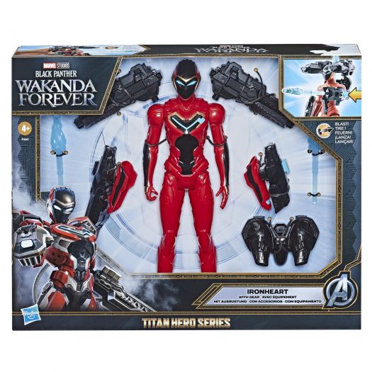 Marvel Black Panther Wakanda Forever Titan Hero Ironheart With Gear Action Figure 12"