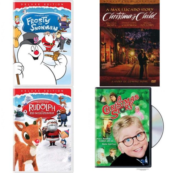 Christmas Holiday Movies DVD 4 Pack Assorted Bundle: Frosty the Snowman  Christmas Child  Rudolph the Red-Nosed Reindeer  A Christmas Story Full-Screen Edition
