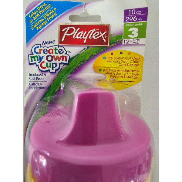 Playtex Create My Own Sippy Cup The Spill Proof Cup You and Your Child Can Design 12 Months+