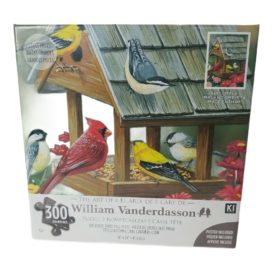 Flights of Fancy "Backyard Birds Fall Feast" 550 Piece Puzzle 24"x18"