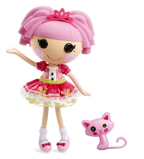 Lalaloopsy Doll Princess Jewel Sparkles with Pet Persian Cat Playset, 13" Doll with Changeable Pink Outfit and Shoes, in Reusable Play House Package, Toys for Girls Ages 3 4 5+ to 103