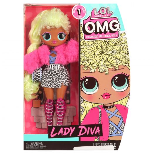 L.O.L Surprise! OMG Lady Diva Fashion Doll Playset, 6 Pieces