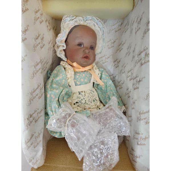 Vintage 1990's Ashton Drake "DANIELLE" 10" 1800's Era Black Baby Porcelain Doll