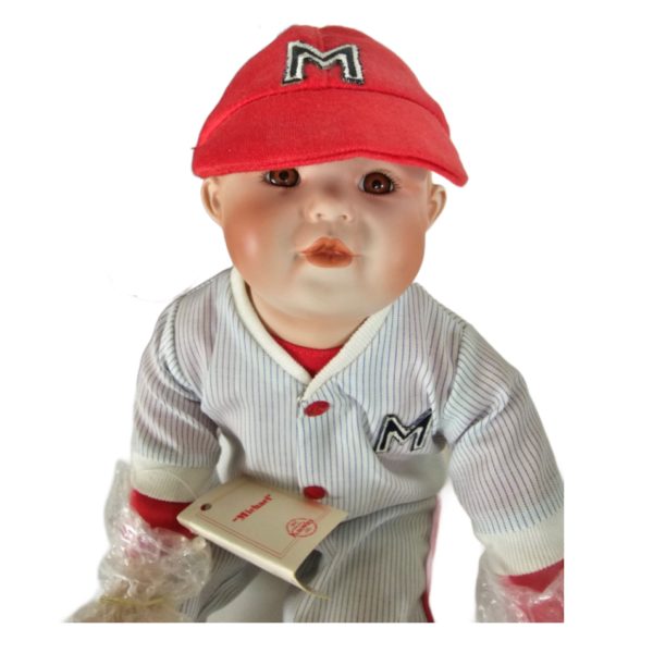 1990 Ashton-Drake Galleries "Michael" Boy Baseball Doll 11" Yolanda's Picture Perfect Babies