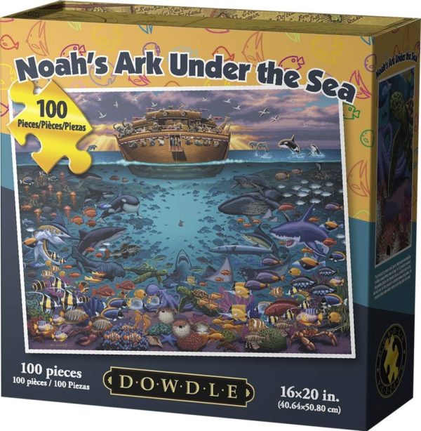 Assorted Puzzles 4 Pack Bundle: Vintage 1984 Sharin Chunkies Tray Puzzle Things For My Bath 4pc Ages 1-1/2 to 4, Written Images: The Statue of Liberty From the Declaration of Independence 1000 by Don Scott, Americana Collection Noahs Pumpkin Farm 500 Piece Puzzle, Dowdle Jigsaw Puzzle - Noahs Ark Under The Sea - 100 Piece