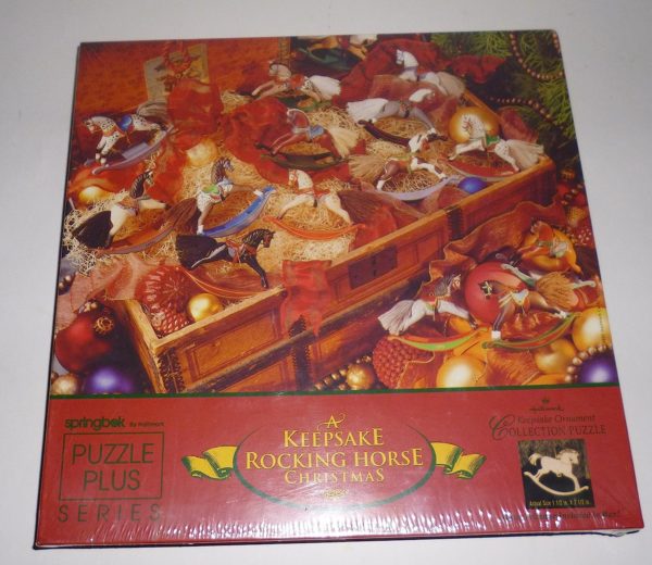 Assorted Puzzles 4 Pack Bundle: Eaton 500 Piece Jigsaw Puzzle The Treasure Collection Cock Of The Walk Peacock Puzzle, Springbok A Keepsake Rocking Horse Christmas 500 Piece Jigsaw Puzzle Plus Series, Kids Stuff 4 Piece Chunky Wooden Puzzle - Vehicles, Mouth & Foot Painting Artist Childrens Jigsaw Puzzle 100 Piece