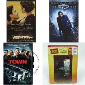 DVD Assorted Movies 4 Pack Fun Gift Bundle: Cinderella Man Widescreen Edition  The Dark Knight Two-Disc Special Edition 2008 Rare Joker Cover  The Town  The Lord of the Rings: The Two Towers Theatrical and Extended Limited Edition