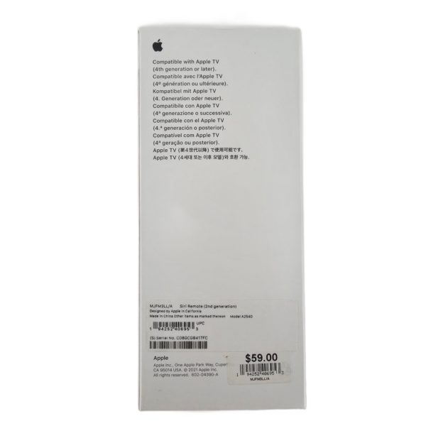 Apple Siri Remote for Apple TV, 2nd Generation