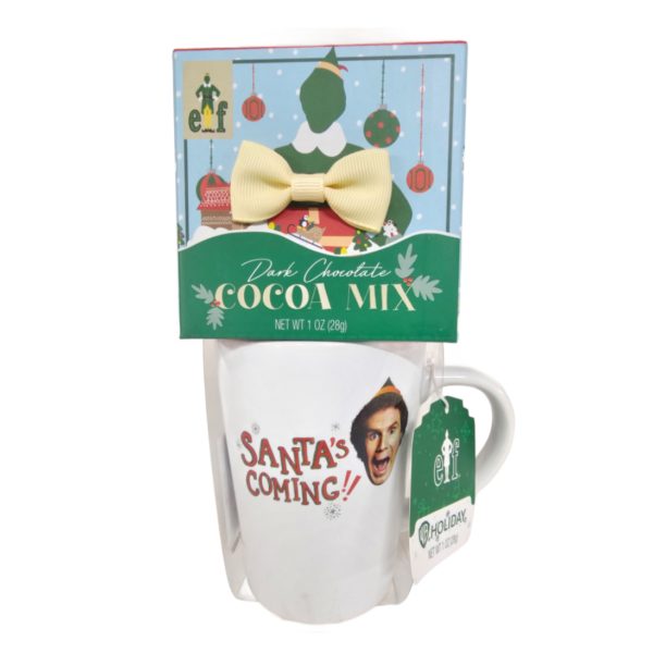 Modern Gourmet Foods Elf "Santa's Coming" Stoneware Mug & Cocoa Mix Gift Set
