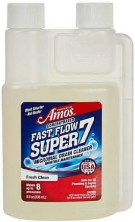Professor Amos' Fast Flow Super 7 Natural Microbial Drain Cleaner 16 oz.