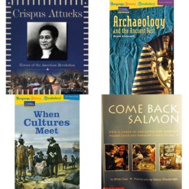 Children's Fun & Educational 4 Pack Paperback Book Bundle (Ages 6-12): Crispus Attucks Heroes of the American Revolution, Archaeology and the Ancient Past Rise and Shine, When Cultures Meet : National Geographic Reading Expeditions : Language, Literacy & Vocabulary Avenues, Come Back Salmon