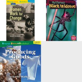 Children's Fun & Educational 4 Pack Paperback Book Bundle (Ages 6-12): Language, Literacy & Vocabulary - Reading Expeditions U.S. History and Life: Women Work For Change Avenues, Mysterious Black Widows Thats Wild!, Windows on Literacy Language, Literacy & Vocabulary Fluent Social Studies: Producing Goods Language, Literacy, and Vocabulary - Windows on Literacy, Ways of Measuring Then and Now