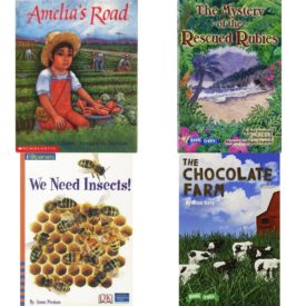Children's Fun & Educational 4 Pack Paperback Book Bundle (Ages 6-12): Amelias Road, Book Treks Extension the Mystery of the Rescued Rubies Gr 5 2005c, IOPENERS WE NEED INSECTS SINGLE GRADE 2 2005C, BOOK TREKS THE CHOCOLATE FARM LEVEL 4