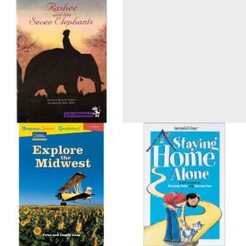 Children's Fun & Educational 4 Pack Paperback Book Bundle (Ages 6-12): Rashee and the Seven Elephants, COMPREHENSION POWER READERS SUPER FIREFIGHTERS GRADE 2 SINGLE 2004C, Language, Literacy & Vocabulary - Reading Expeditions U.S. Regions: Explore The Midwest Language, Literacy, and Vocabulary - Reading Expeditions, Staying Home Alone