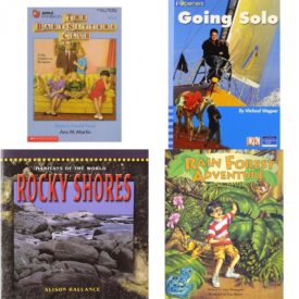 Children's Fun & Educational 4 Pack Paperback Book Bundle (Ages 6-12): Dawns Family Feud The Baby-Sitters Club, No. 64, IOPENERS GOING SOLO SINGLE GRADE 5 2005C, ROCKY SHORES Dominie Habitats of the World, Steck-Vaughn Pair-It Books Early Fluency Stage 3: Student Reader Rain Forest Adventure , Story Book