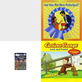 Children's Fun & Educational 4 Pack Paperback Book Bundle (Ages 6-12): SCHOOLS OF FISH Dominie Marine Life Young Readers, Are You the New Principal?, Calendar Mysteries November Night, Curious George Lost and Found CGTV 8x8