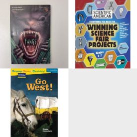 Children's Fun & Educational 4 Pack Paperback Book Bundle (Ages 6-12): FANGS OF EVIL Bullseye chillers Mar 01, 1994 Steiber, Ellen, Everything You Need for Winning Science Fair Projects: Grades 5-7 Scientific American Science Fair Projects, Language, Literacy & Vocabulary - Reading Expeditions U.S. History and Life: Go West! Rise and Shine, MY FIRST GRADE DOMINIE VOCABULARY DEVELOPMENT