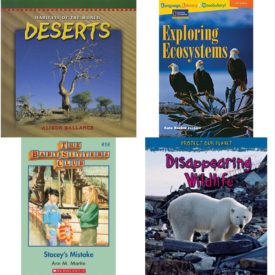 Children's Fun & Educational 4 Pack Paperback Book Bundle (Ages 6-12): DESERTS, Language, Literacy & Vocabulary - Reading Expeditions Life Science/Human Body: Exploring Ecosystems Language, Literacy, and Vocabulary - Reading Expeditions, Staceys Mistake The Baby-Sitters Club, 18, Disappearing Wildlife Protect Our Planet