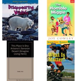 Children's Fun & Educational 4 Pack Paperback Book Bundle (Ages 6-12): Disappearing Wildlife Protect Our Planet, HORRIBLE MIGGLE, THE Dominie Joy Chapter Books, This Place Is Dry: Arizonas Sonoran Desert Imagine Living Here, Language, Literacy & Vocabulary - Reading Expeditions Physical Science: What Is Matter? Language, Literacy, and Vocabulary - Reading Expeditions