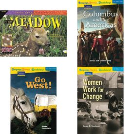 Children's Fun & Educational 4 Pack Paperback Book Bundle (Ages 6-12): In the Meadow Look Once, Look Again Science Series, Language, Literacy & Vocabulary - Reading Expeditions U.S. History and Life: Columbus and The Americas Language, Literacy, and Vocabulary - Reading Expeditions, Language, Literacy & Vocabulary - Reading Expeditions U.S. History and Life: Go West! Rise and Shine, Language, Literacy & Vocabulary - Reading Expeditions U.S. History and Life: Women Work For Change Avenues