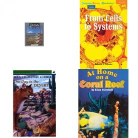 Children's Fun & Educational 4 Pack Paperback Book Bundle (Ages 6-12): Steck-Vaughn Pair-It Books Early Fluency Stage 3: Student Reader Japan , Story Book, From Cells to Systems Avenues, One Day in the Desert, AT HOME ON A CORAL REEF, SINGLE COPY, VERY FIRST CHAPTERS