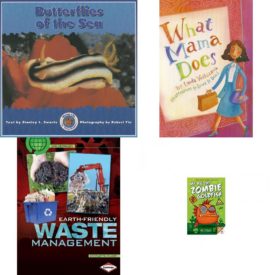 Children's Fun & Educational 4 Pack Paperback Book Bundle (Ages 6-12): Butterflies of the Sea Dominie Marine Life Young Readers, READING 2000 LEVELED READER 6.162A WHAT MAMA DOES Scott Foresman Reading: Orange Level, Library Book: Earth-Friendly Waste Management Saving Our Living Earth, My Big Fat Zombie Goldfish My Big Fat Zombie Goldfish, 1