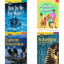 Children's Fun & Educational 4 Pack Paperback Book Bundle (Ages 6-12): Language, Literacy & Vocabulary - Reading Expeditions Earth Science: How Do We Use Water? Language, Literacy, and Vocabulary - Reading Expeditions, HORRIBLE MIGGLE, THE Dominie Joy Chapter Books, Language, Literacy & Vocabulary - Reading Expeditions Life Science/Human Body: Exploring Ecosystems Language, Literacy, and Vocabulary - Reading Expeditions, Archaeology and the Ancient Past Rise and Shine