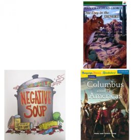 Children's Fun & Educational 4 Pack Paperback Book Bundle (Ages 6-12): The Web Files, One Day in the Desert, Negative Soup, Language, Literacy & Vocabulary - Reading Expeditions U.S. History and Life: Columbus and The Americas Language, Literacy, and Vocabulary - Reading Expeditions