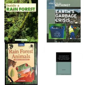 Children's Fun & Educational 4 Pack Paperback Book Bundle (Ages 6-12): Steck-Vaughn Pair-It Books Early Fluency Stage 3: Individual Student Edition Inside A Rain Forest, Library Book: Earths Garbage Crisis What If We Do Nothing?, Theme Sets: Rain Forest Animals, Steck-Vaughn Pair-It Books Early Fluency Stage 3: Student Reader Sky High , Story Book