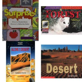 Children's Fun & Educational 4 Pack Paperback Book Bundle (Ages 6-12): LITTLE CELEBRATIONS, SURPRISE!, FLUENCY, STAGE 3A, In the Forest Look Once, Look Again Science Series, Alone in the Desert: The Science of Survival Realizations, Desert ScienceEmergent Readers