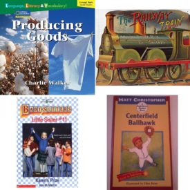 Children's Fun & Educational 4 Pack Paperback Book Bundle (Ages 6-12): Windows on Literacy Language, Literacy & Vocabulary Fluent Social Studies: Producing Goods Language, Literacy, and Vocabulary - Windows on Literacy, The Railway Train: A Holiday Picture Book for Children Replica of the Antique Original, Karens Prize Baby-Sitters Little Sister, No. 11, Soar to Success: Soar to Success Student Book Level 4 Wk 26 Centerfield Ballhawk