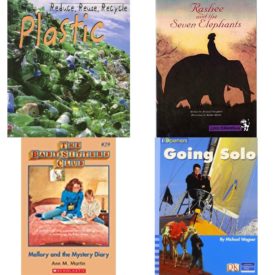 Children's Fun & Educational 4 Pack Paperback Book Bundle (Ages 6-12): Library Book: Reduce, Reuse, Recycle Plastic Rise and Shine, Rashee and the Seven Elephants, Mallory and the Mystery Diary Baby-Sitters Club, 29, IOPENERS GOING SOLO SINGLE GRADE 5 2005C
