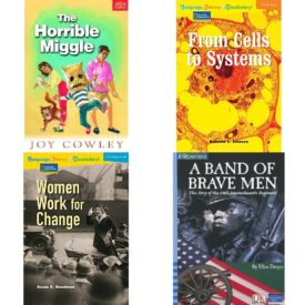 Children's Fun & Educational 4 Pack Paperback Book Bundle (Ages 6-12): HORRIBLE MIGGLE, THE Dominie Joy Chapter Books, From Cells to Systems Avenues, Language, Literacy & Vocabulary - Reading Expeditions U.S. History and Life: Women Work For Change Avenues, IOPENERS A BAND OF BRAVE MEN: STORY OF THE 54TH REGIMENT SINGLE GRADE 5 2005C