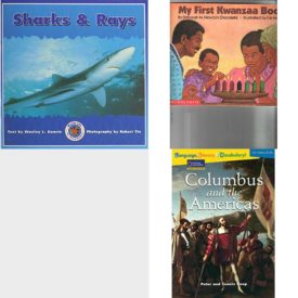 Children's Fun & Educational 4 Pack Paperback Book Bundle (Ages 6-12): SHARKS & RAYS Dominie Marine Life Young Readers, My First Kwanzaa Book, SALLY RIDE Dominie Biography, Language, Literacy & Vocabulary - Reading Expeditions U.S. History and Life: Columbus and The Americas Language, Literacy, and Vocabulary - Reading Expeditions