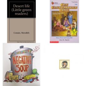 Children's Fun & Educational 4 Pack Paperback Book Bundle (Ages 6-12): Desert life Little green readers, Mary Anne and Camp BSC Baby-Sitters Club #86, Negative Soup, William Penn Discover the Life of a Colonial American