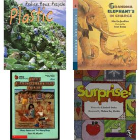 Children's Fun & Educational 4 Pack Paperback Book Bundle (Ages 6-12): Library Book: Reduce, Reuse, Recycle Plastic Rise and Shine, Grandma Elephants in Charge: Read and Wonder, Mary Anne and Too Many Boys Baby-Sitters Club, 34, LITTLE CELEBRATIONS, SURPRISE!, FLUENCY, STAGE 3A